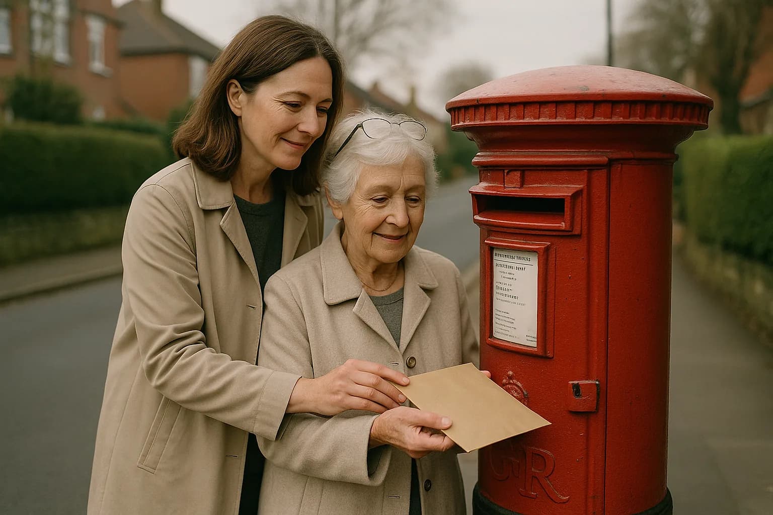 A Royal Mail envelope addressed to the Office of the Public Guardian on a desk