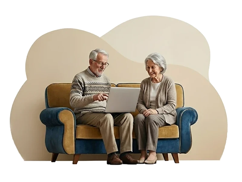Couple reviewing their Lasting Power of Attorney documents